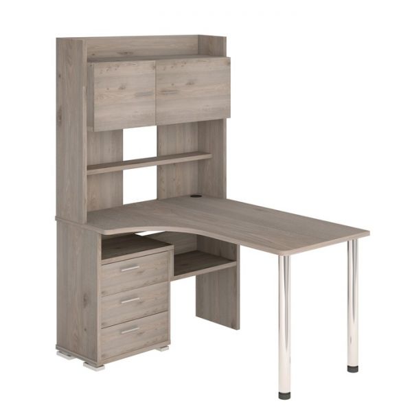 Стол компьютерный «СР 133» с надстройкой, 1010 ? 1300 ? 1750 мм, левый, цвет нельсон