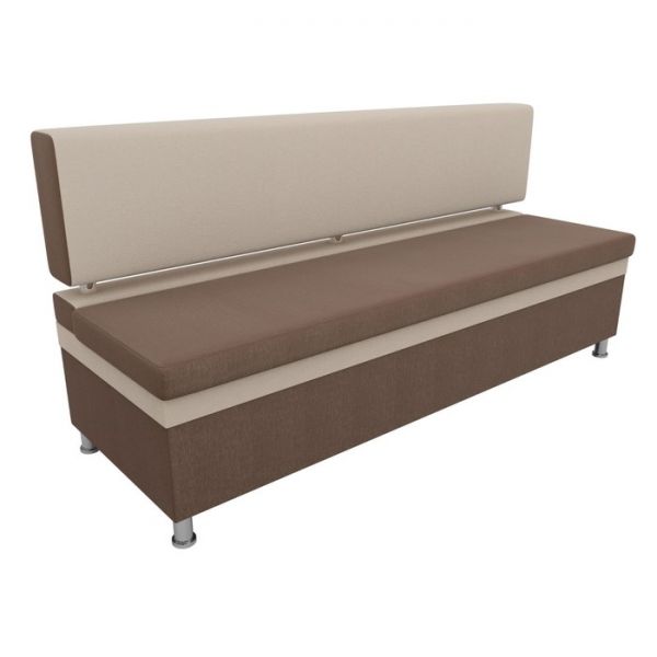 Кухонный прямой диван «Стайл», рогожка, цвет бежевый / коричневый