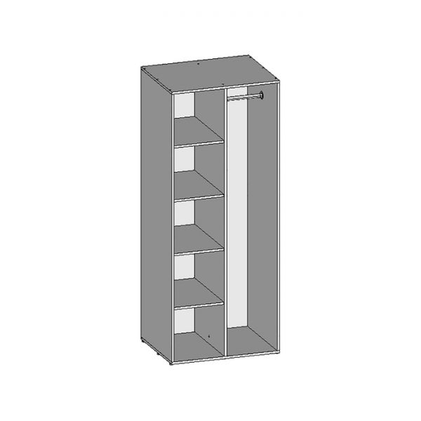 Шкаф универсальный НШ-20, 760 ? 600 ? 1890 мм, белый шагр
