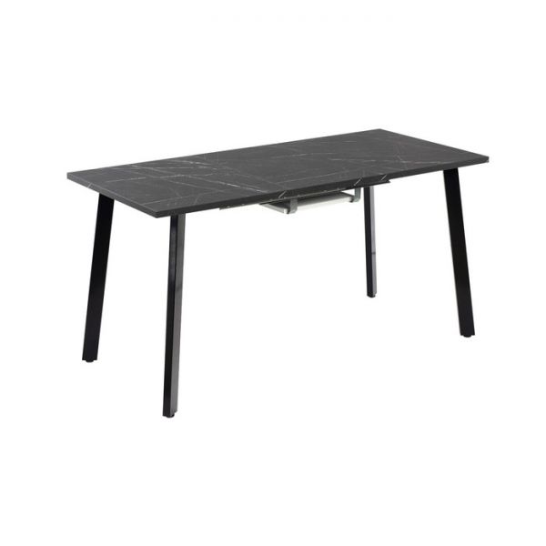 Стол АТЛАНТ-12  1300/1800х800х760 Камень Черный/Ножеки титан черные матовые