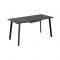 Стол АТЛАНТ-12  1300/1800х800х760 Камень Черный/Ножеки титан черные матовые