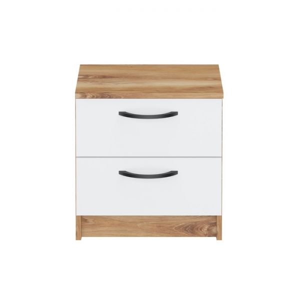 Прикроватная тумба «Сеул», 450 ? 380 ? 464 мм, 2 ящика, цвет дуб кельтик / белый
