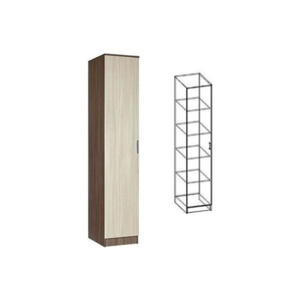 Пенал Соло 400х490х2200 Ясень Шимо темный/светлый