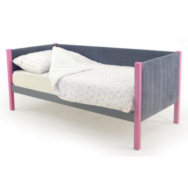 Детская кровать-тахта мягкая Svogen лаванда-графит