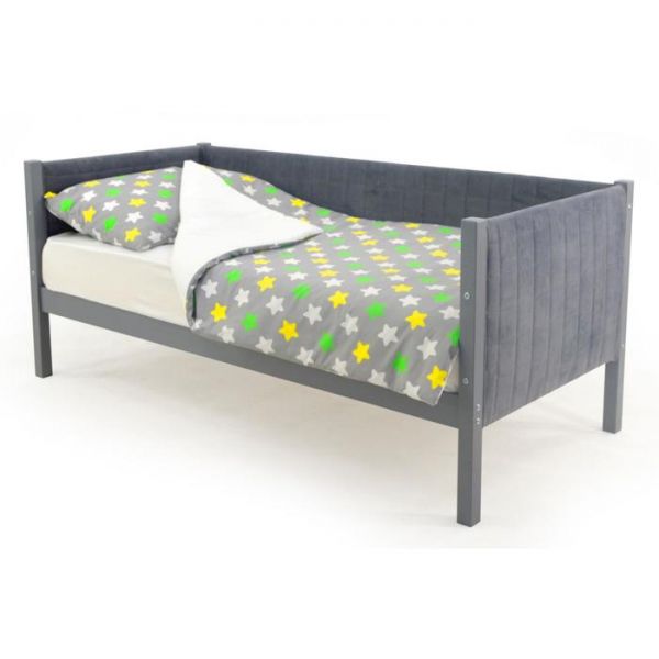 Детская кровать-тахта мягкая Svogen графит