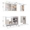 Кухонный гарнитур Виктория 1600х600 белый/крем глянец/шоколад глянец