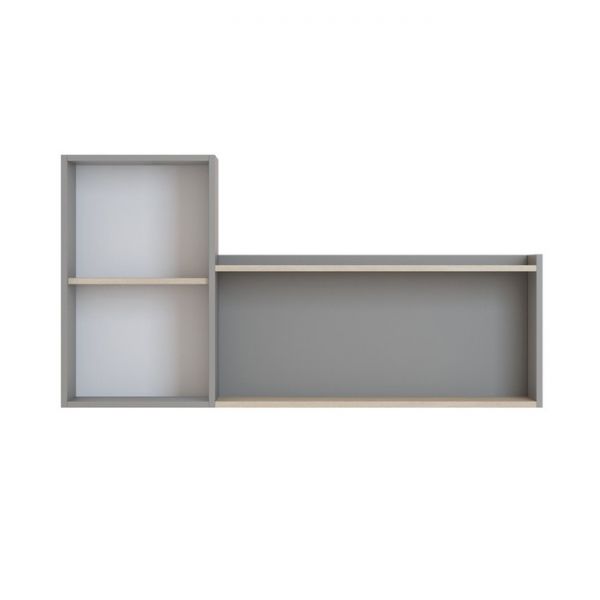 Полка «Тиволи», 1250 ? 244 ? 656 мм, цвет дуб сонома / глиняный серый / графит серый