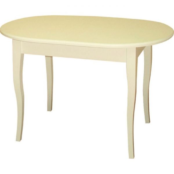 Обеденный стол «Лемур», 1200(1550) ? 800 ? 750 мм, раскладной, слоновая кость