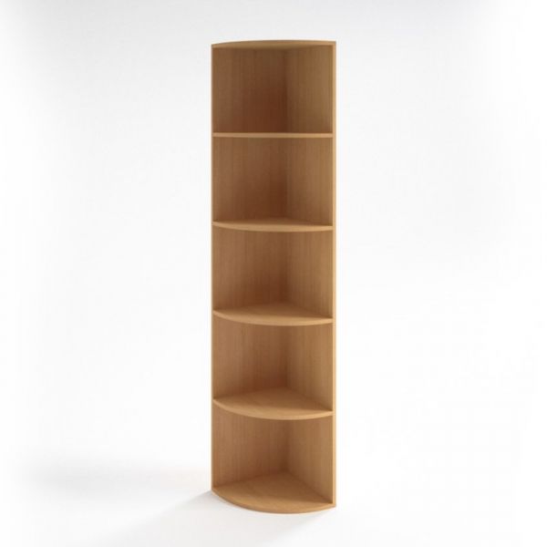 Шкаф угловой средний НШ-17, 380 ? 380 ? 1520 мм, белый шагр