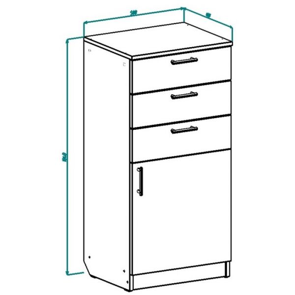 Комод К-24 1040х500х400 Ясень Шимо Светлый/Ясень Шимо Темный