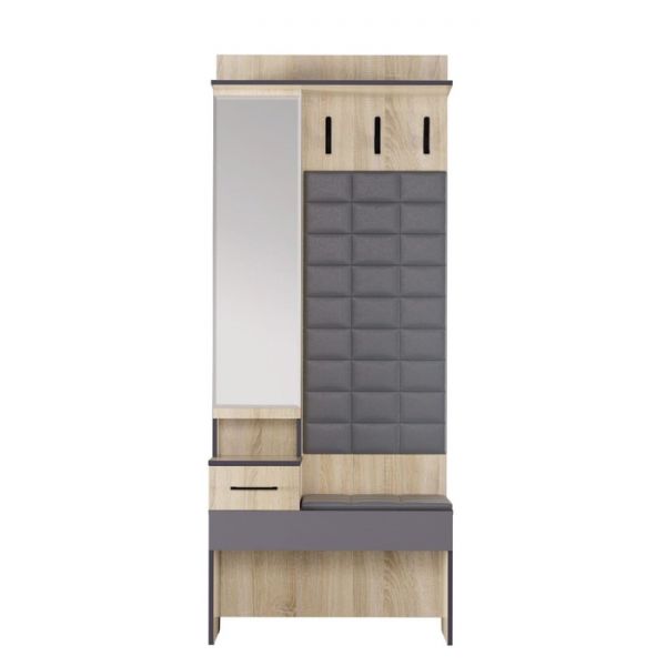 Прихожая «Эльза 1», зеркало, 800 ? 350 ? 2000 мм, цвет дуб сонома