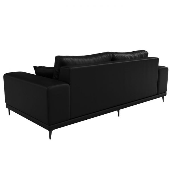 Прямой диван «Льюес», без механизма, экокожа, цвет бежевый