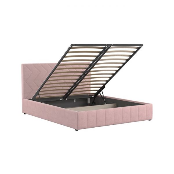 Кровать Милана, 1600х2000, ортопедическое осн+ПМ, Вивальди 27/Пастельный коралловый