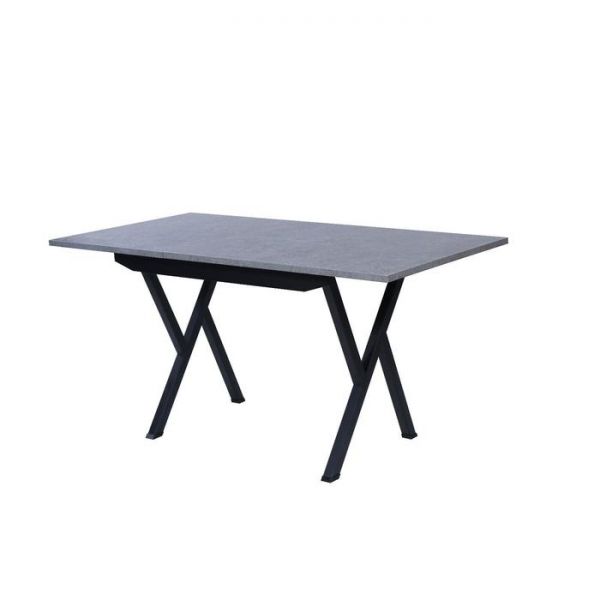 Стол раздвижной «Лофт», 1200(1550) ? 800 ? 780 мм, пластик, опора №1 чёрная, цвет графит