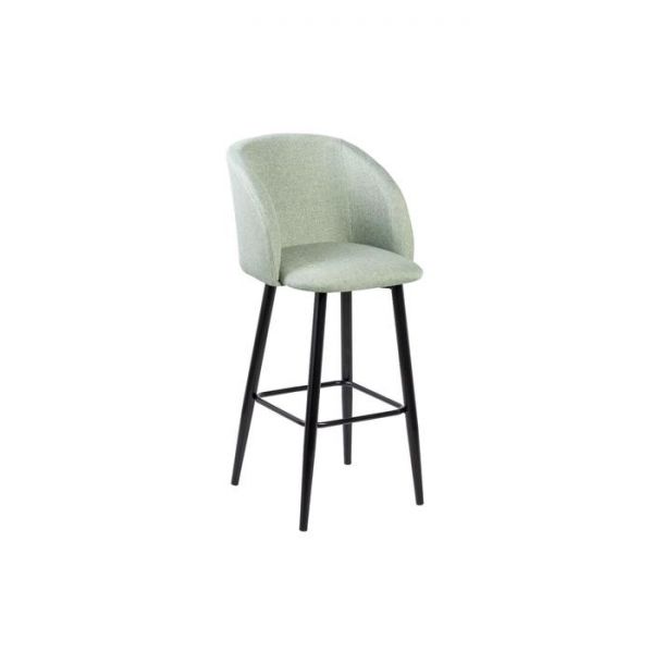 Барный стул Милли Мидеа 04 фисташка/ Хард металл Черный глянец