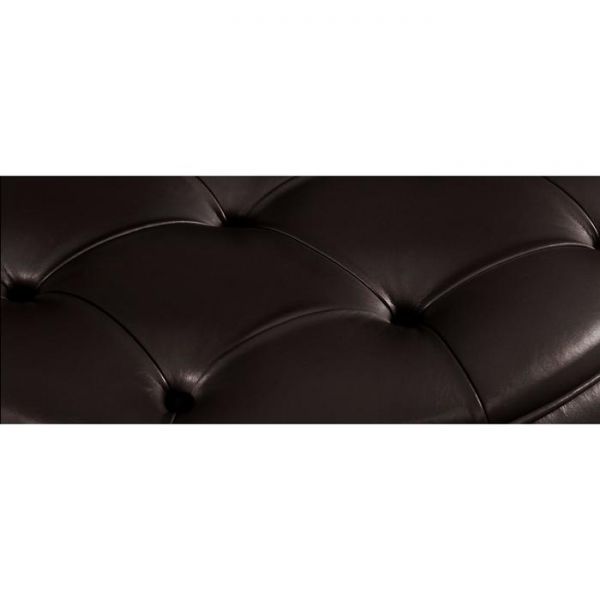 Пуф «Рондель большой», 900 ? 900 ? 450 мм, глухой, экокожа, цвет взбитые сливки