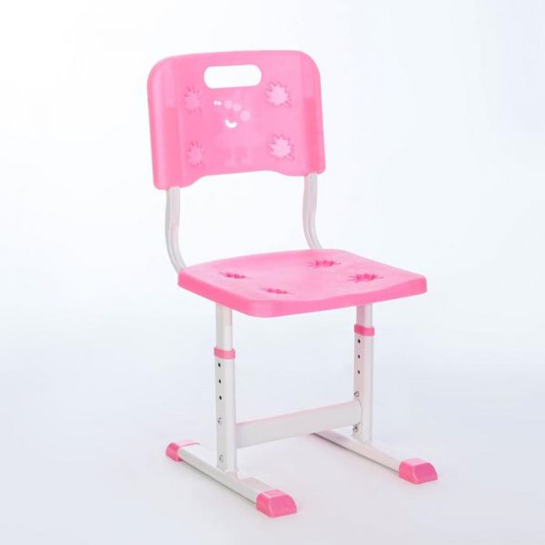 Растущая парта со стулом S01, розовая, ростовая группа №3-4