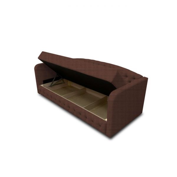 Диван-кровать с каретной стяжкой «Гарвард 2», велюр, цвет shaggy wine