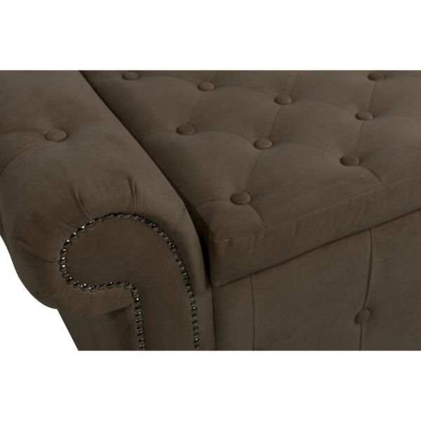 Банкетка Кеми 1370х470х580 Велюр коричневый