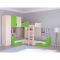 Детский комплекс «Трио 1», цвет дуб молочный / салатовый