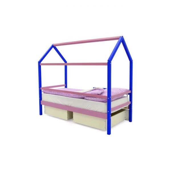 Детская кровать-домик Бельмарко Svogen синий-лаванда