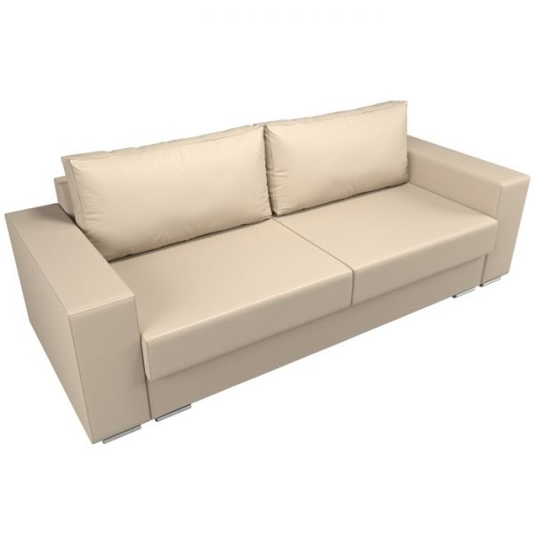 Прямой диван «Исланд», экокожа, цвет бежевый