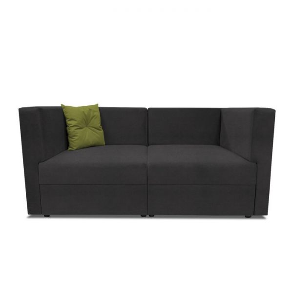 Диван модульный прямой «Бергамо», две секции, велюр, цвет dream yellow / dream grey