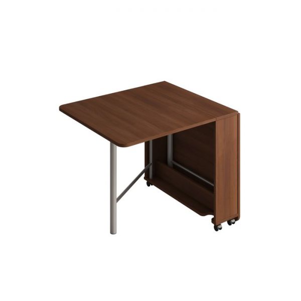 Стол-тумба с металлической ногой, 238/1630/934 ? 800 ? 750 мм, цвет ясень шимо тёмный