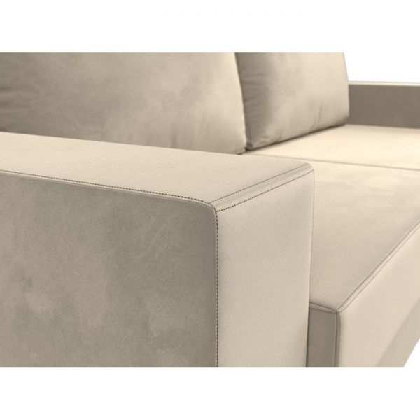 Прямой диван «Исланд», микровельвет, цвет бежевый