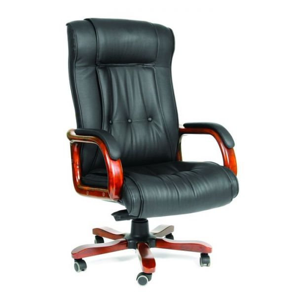 Кресло руководителя Chairman 653 черная кожа