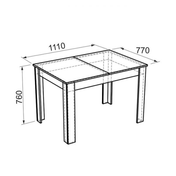 Стол обеденный Гермес 1  Ясень шимо темный / Ясень шимо светлый