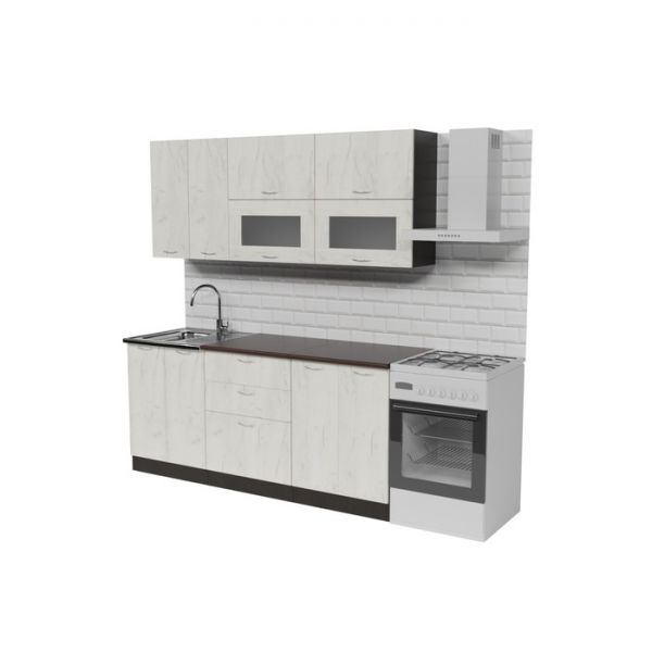 Кухонный гарнитур Лоретта макси 1800х600 Венге/дуглас темный/Дуб грей