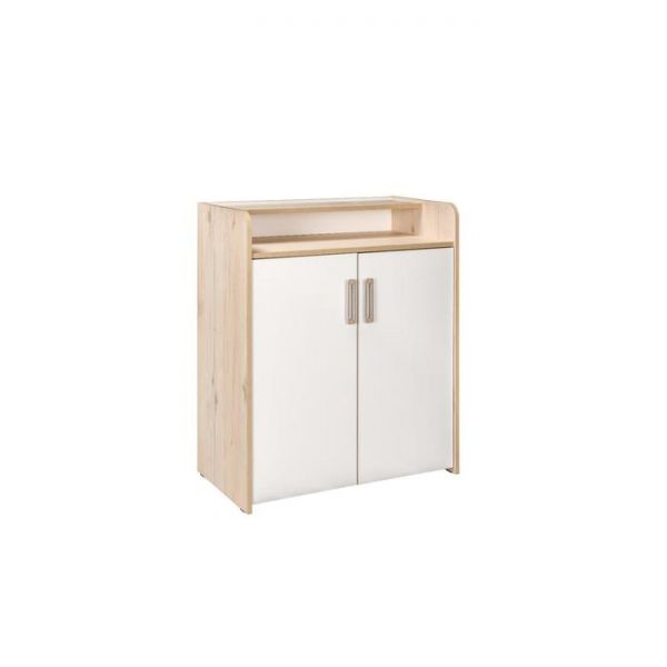 Комод Веста 13.102, 766х430х903, Гаскон Пайн светлый/Белый шагрень