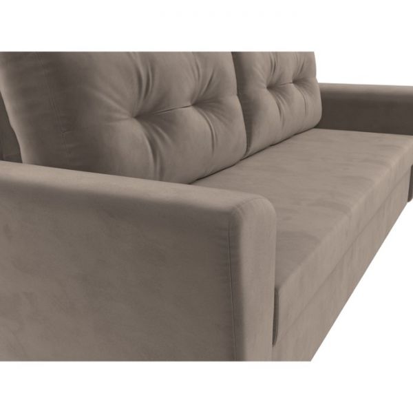 Диван прямой «Амстердам лайт», еврокнижка, велюр, цвет бежевый