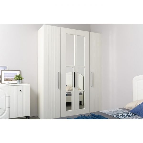 Пенал Валенсия 13.207, 420х541х2253, Белый шагрень