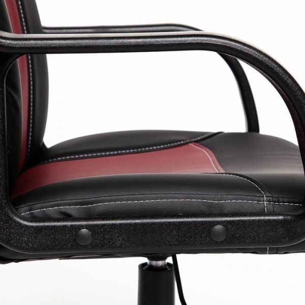 Кресло PARMA экокожа, черный/бордо 36-6/36-7