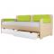 Кровать-тахта с подушками «Стиль 900.4», 2000 ? 900 мм, цвет туя светлая / лайм