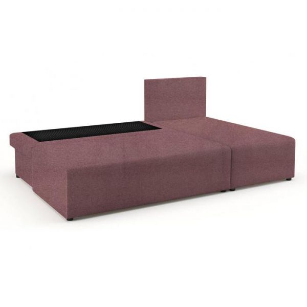 Угловой диван «Алиса», еврокнижка, рогожка, цвет savana plus coral / savana plus ivory