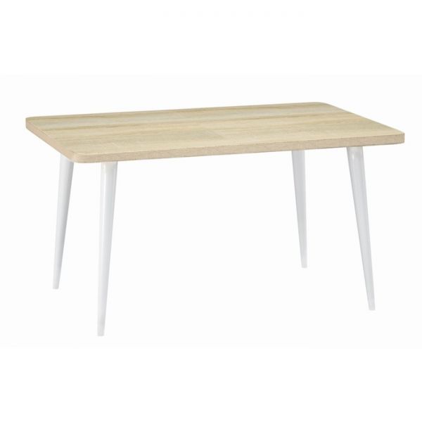 Стол не раздвижной Сочи-2 1200х850х750 дуб сонома/белый/опоры массив