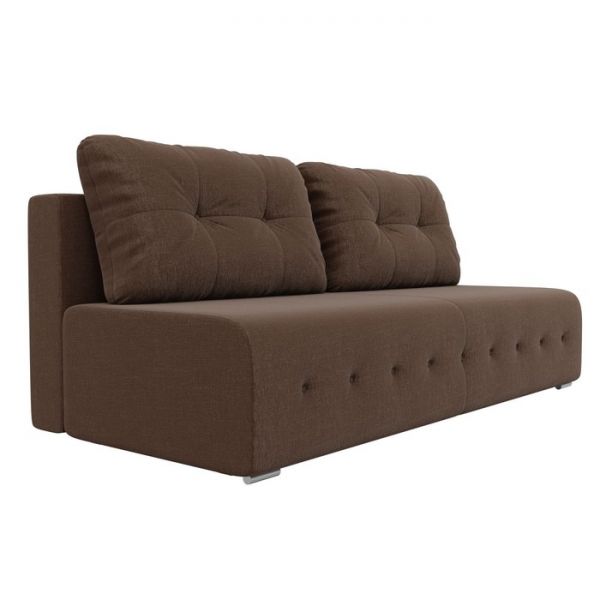 Прямой диван «Лондон», механизм еврокнижка, рогожка, цвет коричневый