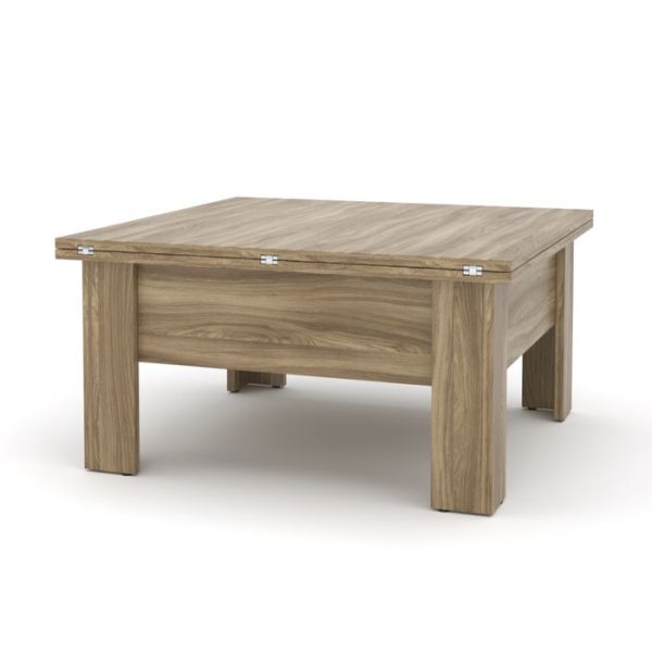 Стол-трансформер «Бета», 795 (1590) ? 795 ? 475 (815) мм, цвет шимо тёмный