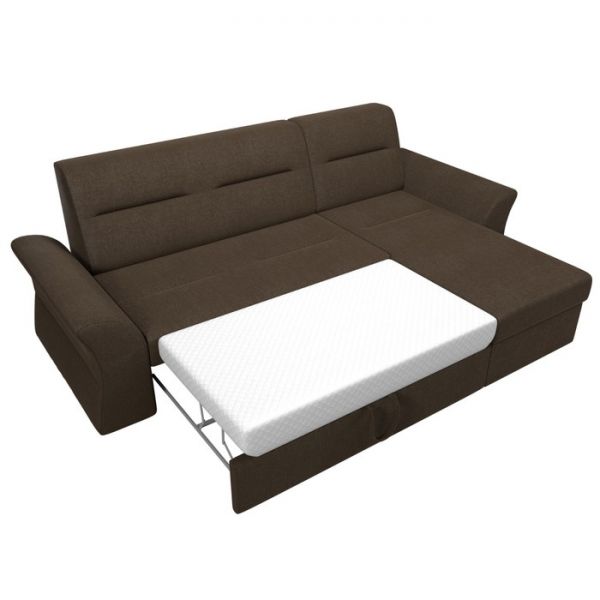 Угловой диван «Клайд», механизм дельфин, рогожка, цвет бежевый