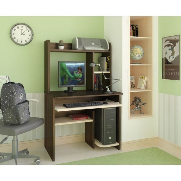 Стол компьютерный Интел-1 900x600x1430 Бодега тёмный/Бодега светлый