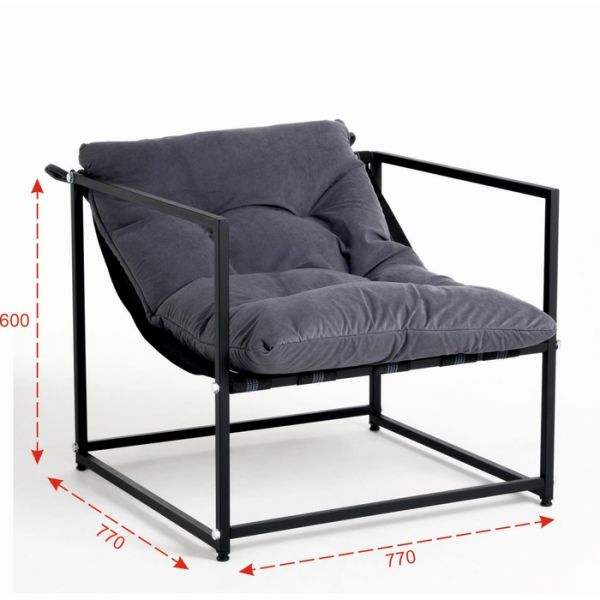 Стул "Дублин" Черный графит, разборный