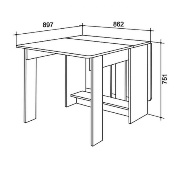 Стол-книжка ПВХ Венге