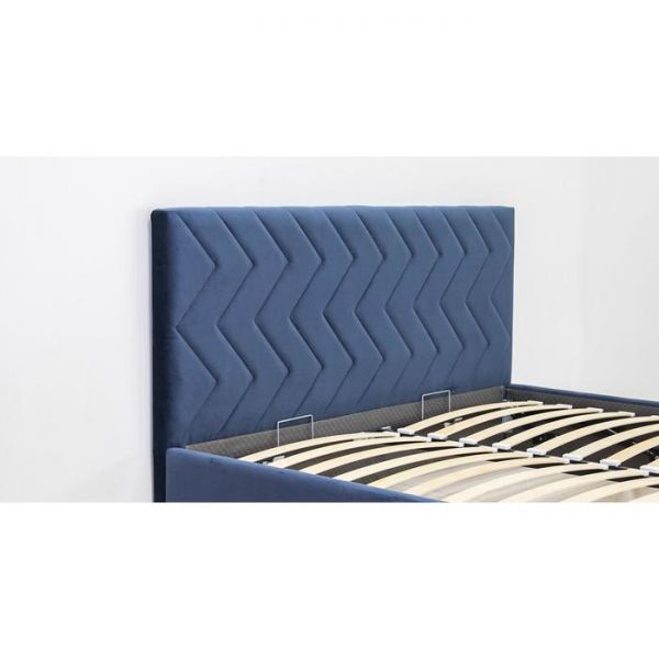 Кровать Милана 1600х2000, ортопедическое осн+ПМ, Полуночно-синий/Океан