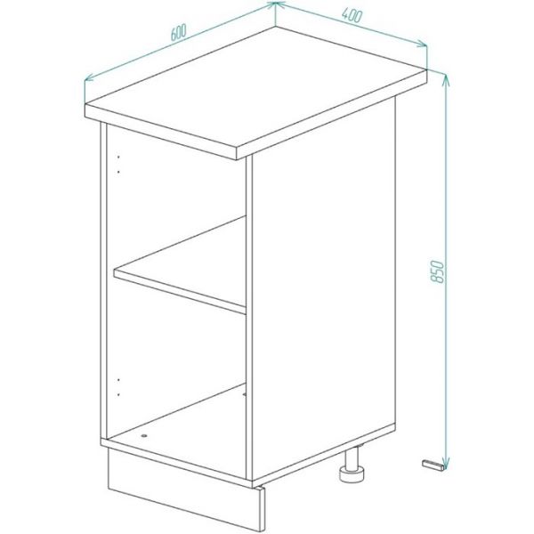Шкаф напольный Легенда-10 400х600х850 Дуб сонома