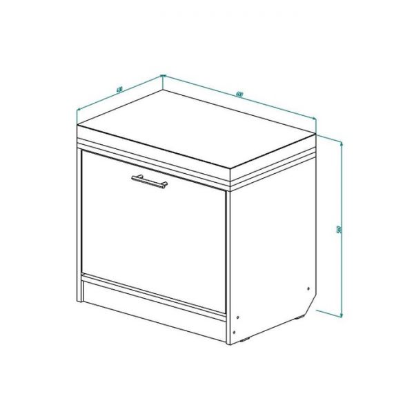 Обувница Об-3 560х600х400 Ясень Шимо Светлый/темный