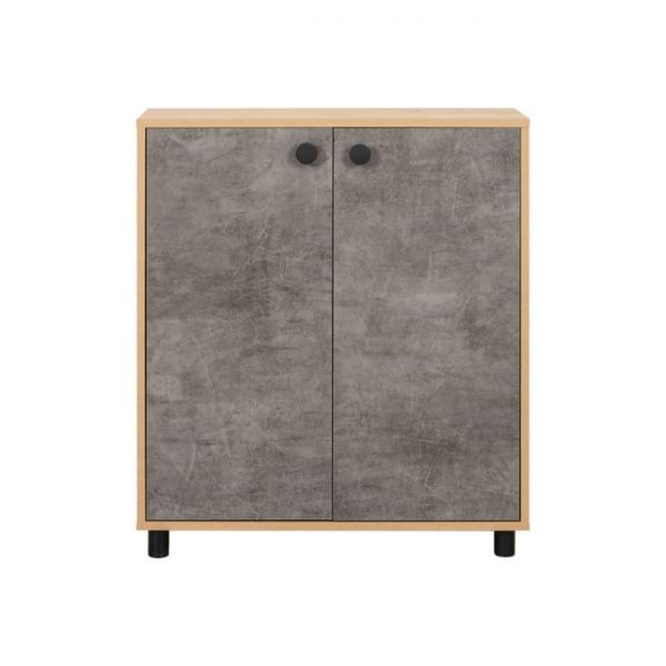 Комод Крафт 13.110, 750х294х842, Камень темный/Дуб крафт золотой