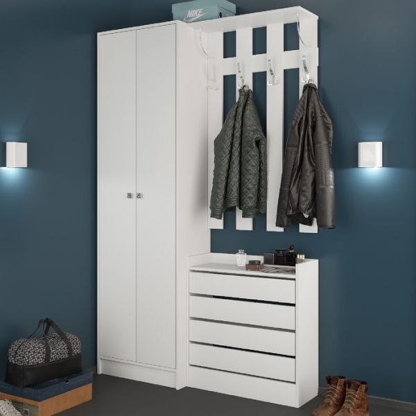 Обувница ЯПТ-1 Ямайка 450x270x1026 Белый